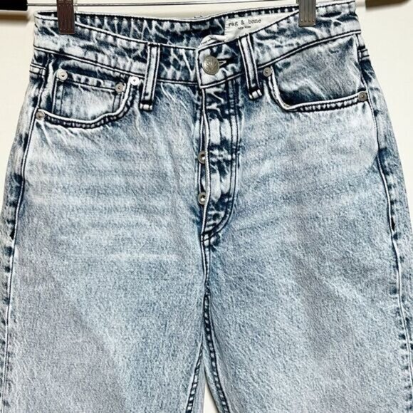 NWOT rag & bone Alex High Rise Acid Wash Straight Jeans Womens Sz 25 - Picture 8 of 12